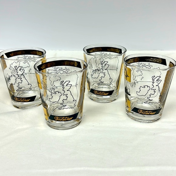 Mid Century Modern “Gestetner Company “ promotional set of 4 rock glasses - Picture 15 of 15